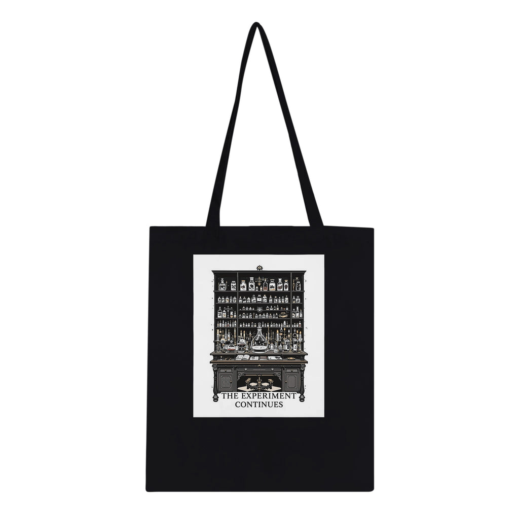 Dark Academia Victorian Laboratory Cotton Shopper UK Tote Bag — detail view | Wild Thread Co