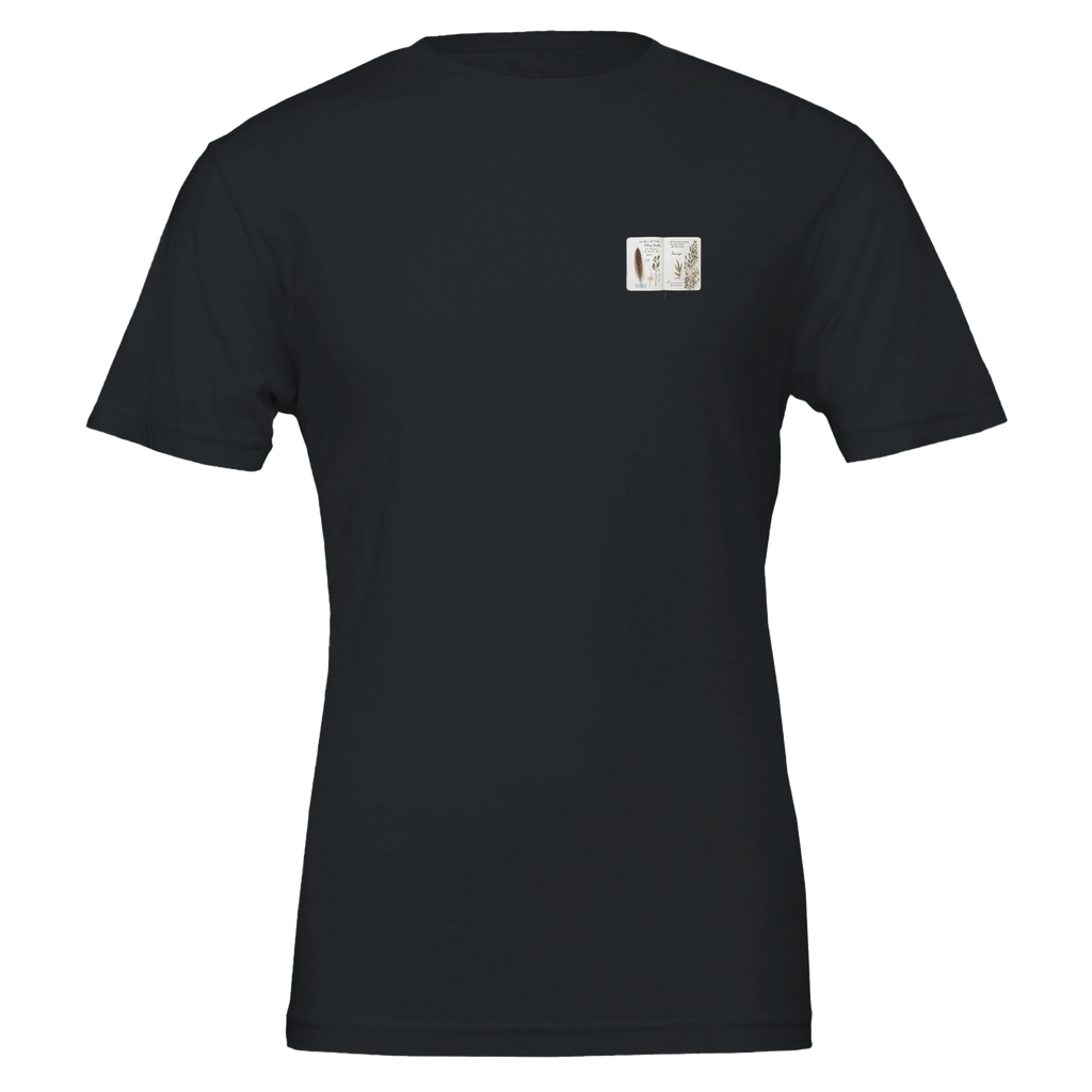 Naturalist Field Journal Sketches T-Shirt — detail view | Wild Thread Co