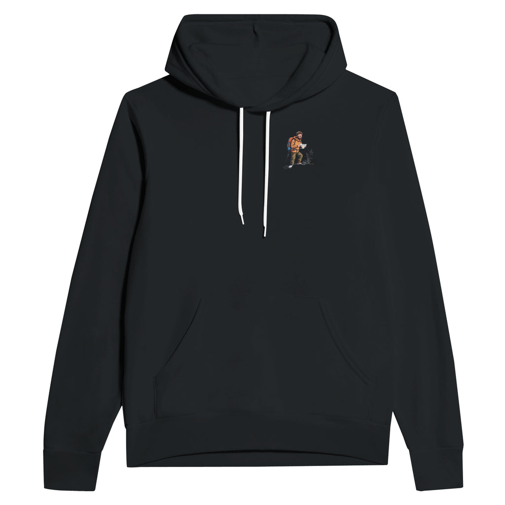 First Munro Summit Tick Hoodie Pullover Unisex Cotton UK Hoodie — detail view | Wild Thread Co