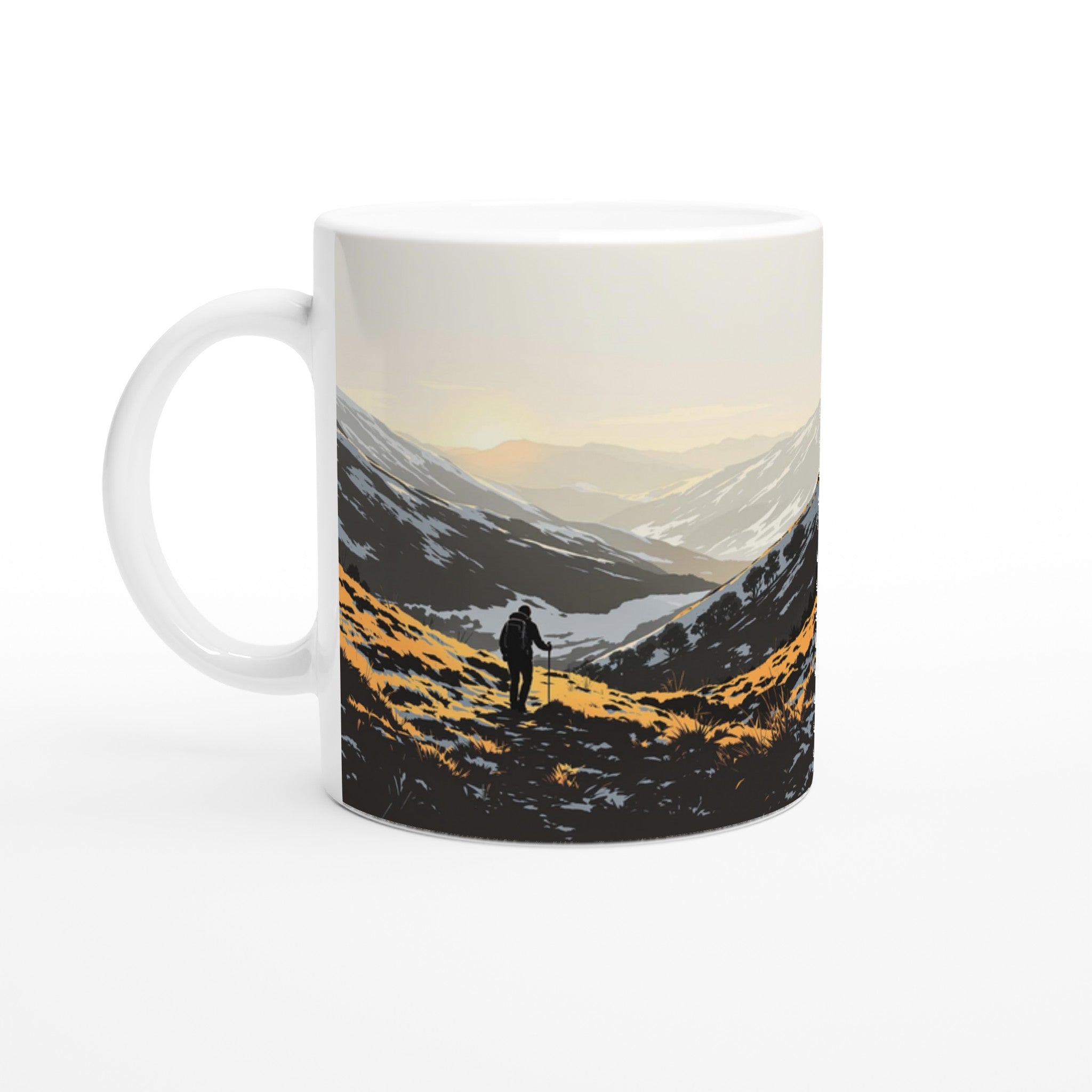Welsh Hills Walker Coffee Tea Ceramic 11oz Mug UK Gift — Mug | Wild Thread Co UK