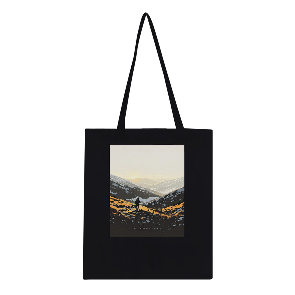 Last Light Welsh Hills Walker Cotton Shopper UK Tote Bag — detail view | Wild Thread Co