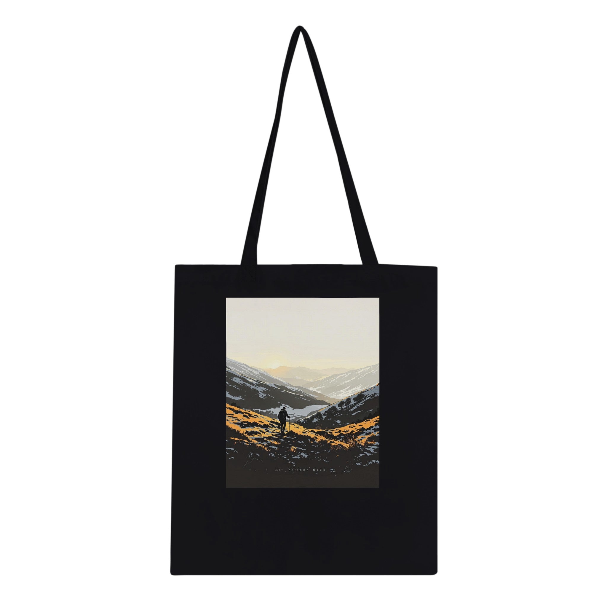 Last Light Welsh Hills Walker Cotton Shopper UK Tote Bag — detail view | Wild Thread Co