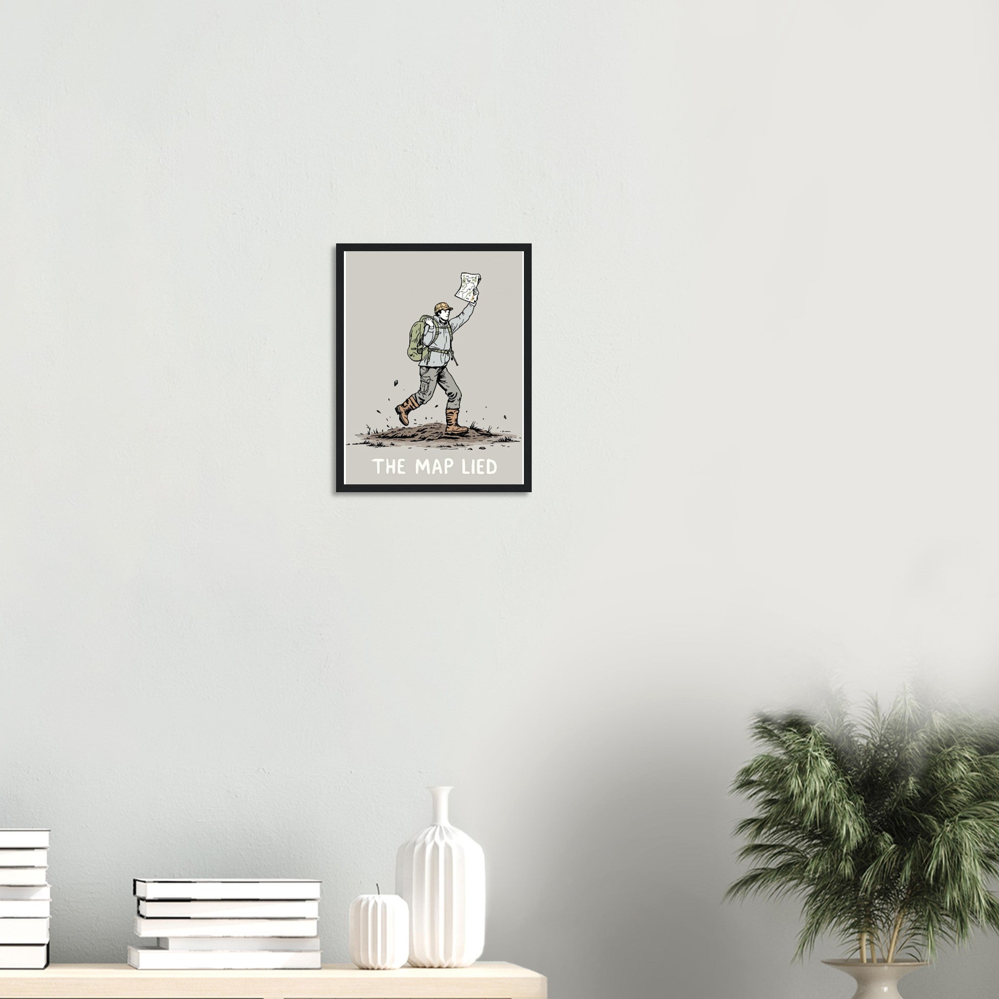 Peat Hag Navigation Boot Sinking Framed Print Wall Art Ready to Hang Framed Art Print — detail view | Wild Thread Co
