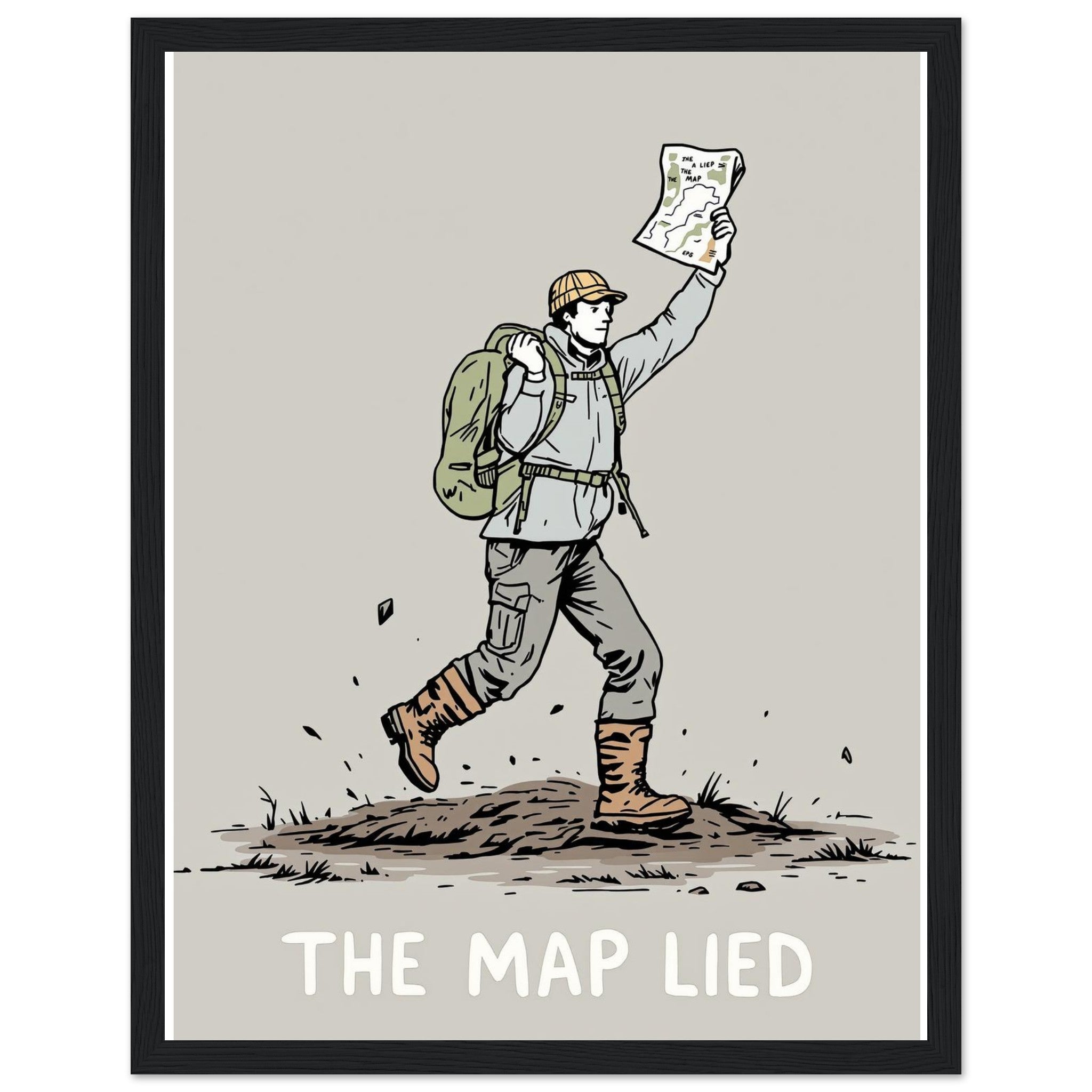 Peat Hag Navigation Boot Sinking Framed Print Wall Art Ready to Hang — Framed Art Print | Wild Thread Co UK
