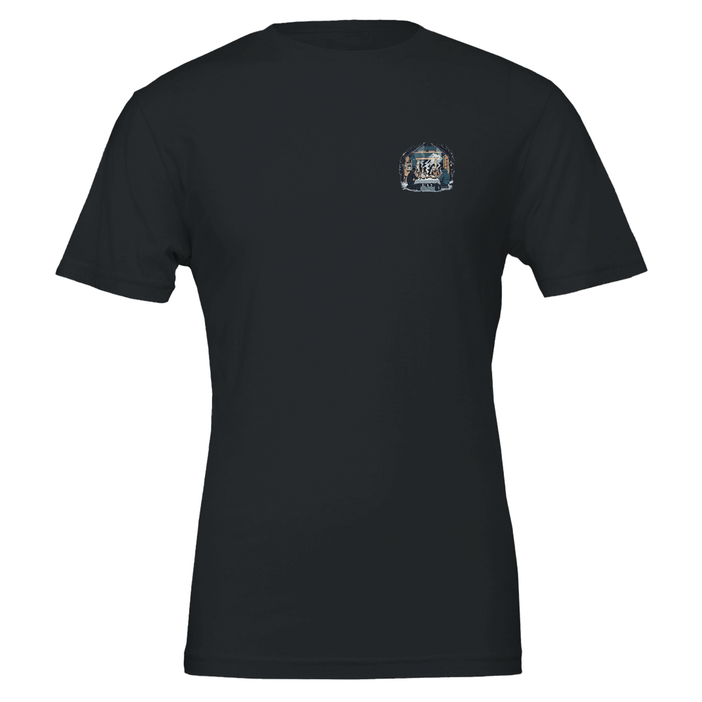 Mountain Hut Supper Fellowship Climbers T-Shirt Unisex Cotton Tee UK T-Shirt — detail view | Wild Thread Co