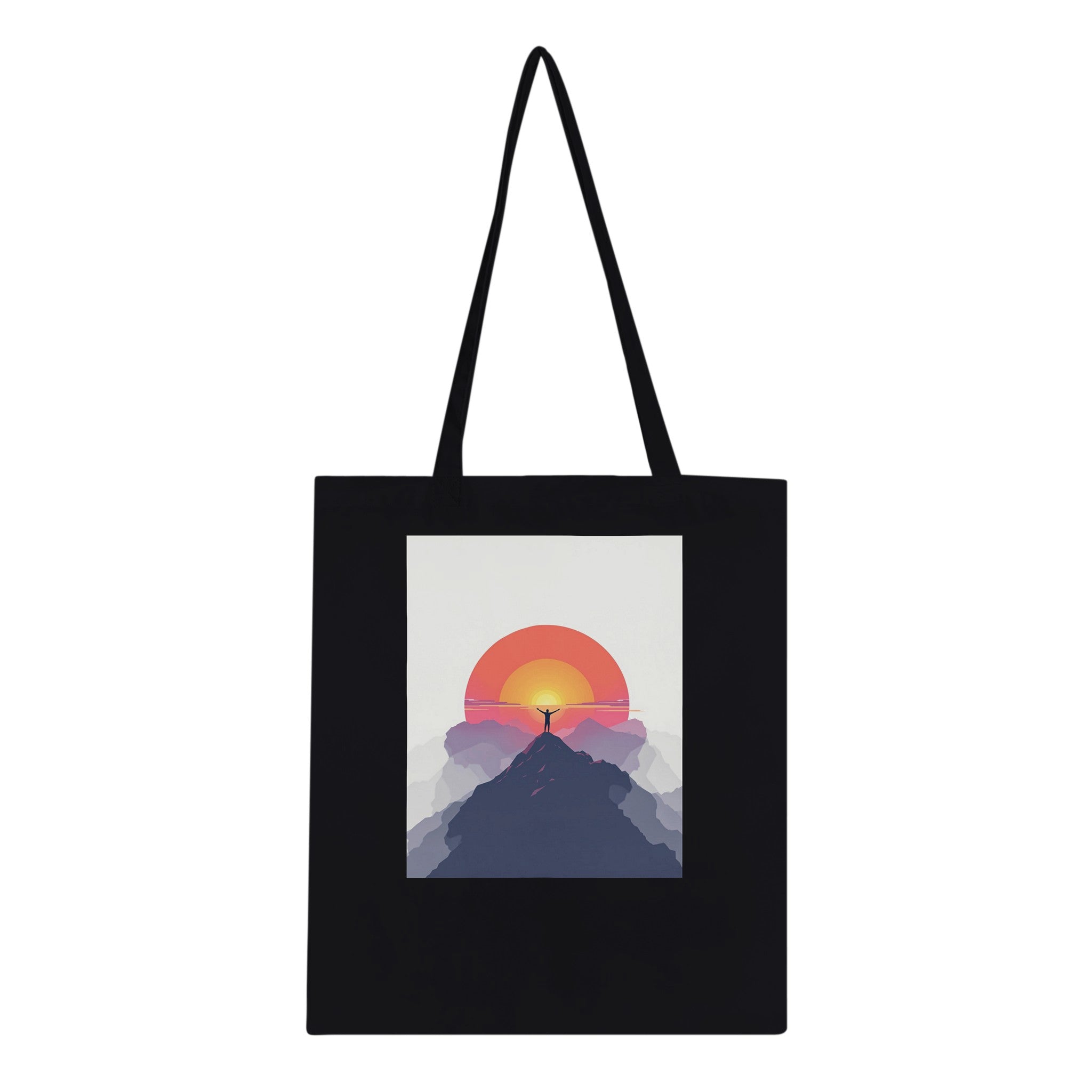 Alpenglow Sunrise Mountain First Light Cotton Shopper UK Tote Bag — detail view | Wild Thread Co