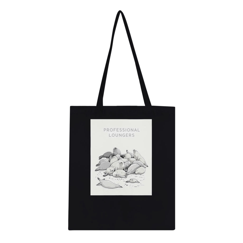 Grey Seal Colony Pups Atlantic Tote Bag Cotton Shopper UK Tote Bag — detail view | Wild Thread Co