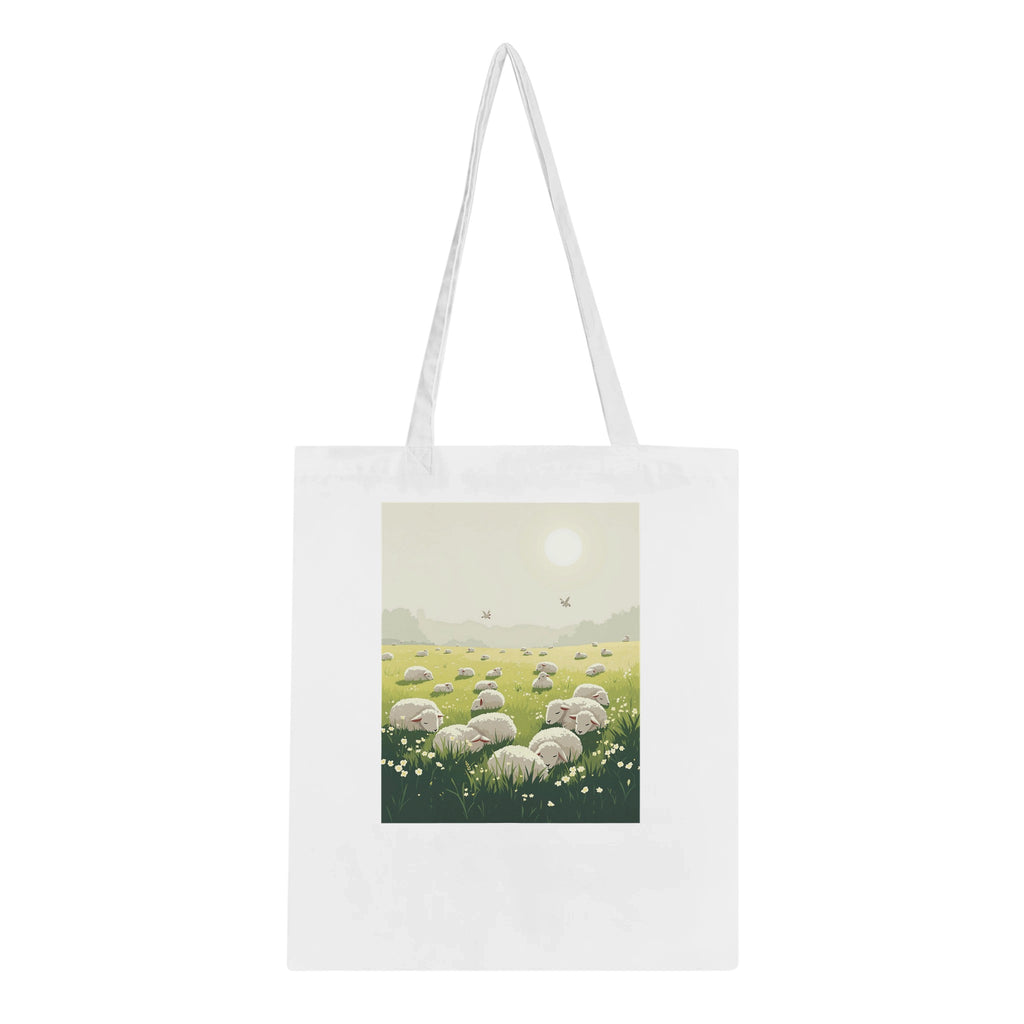 Spring Lambs Field Morning Cotton Shopper UK Tote Bag UK Gift — Tote Bag | Wild Thread Co UK