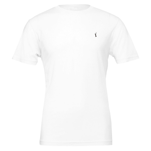 Autumn River Leaves Heron Bronze T-Shirt Unisex Cotton Tee UK T-Shirt — detail view | Wild Thread Co