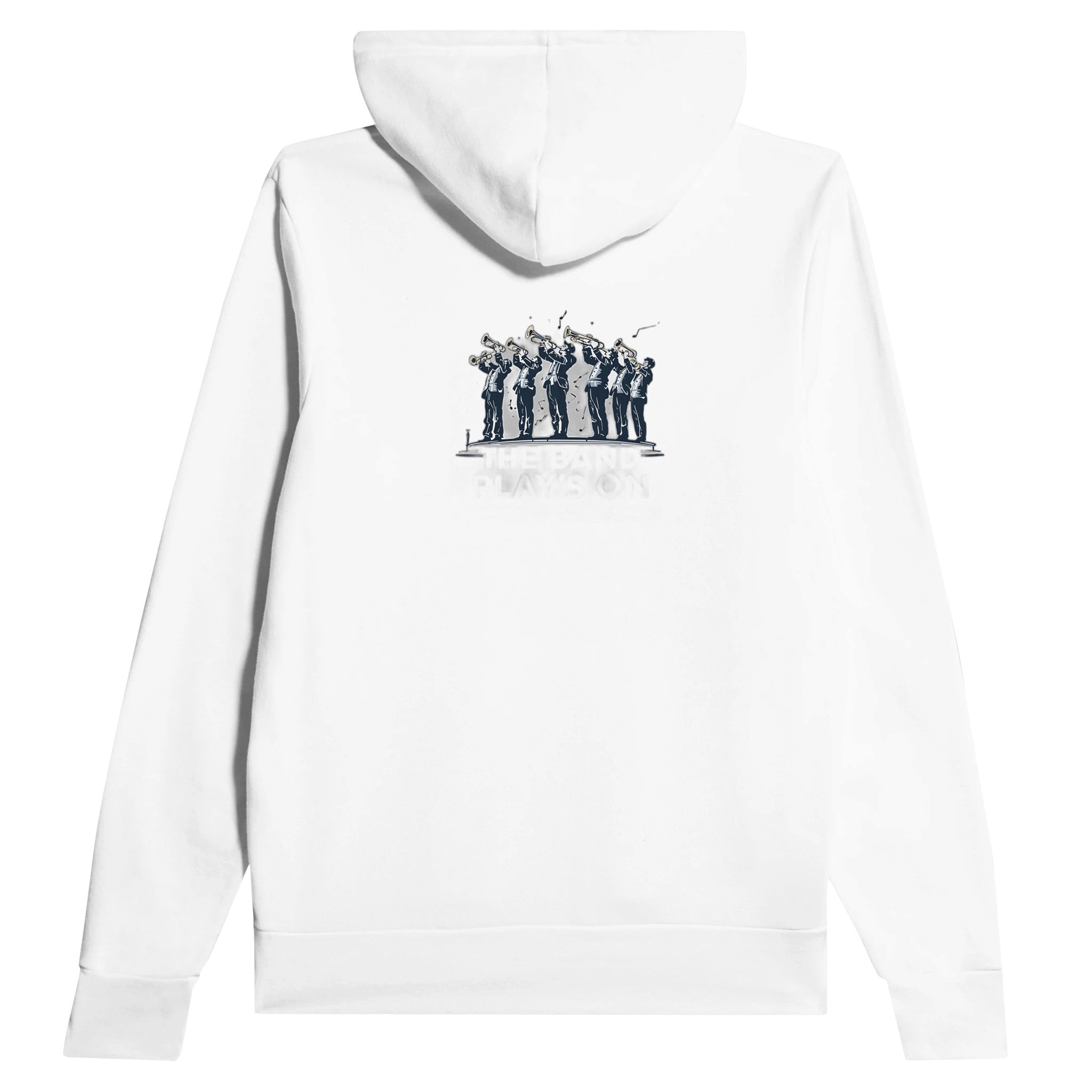 Northern Brass Band Bandstand Hoodie Pullover Unisex Cotton UK Hoodie — detail view | Wild Thread Co