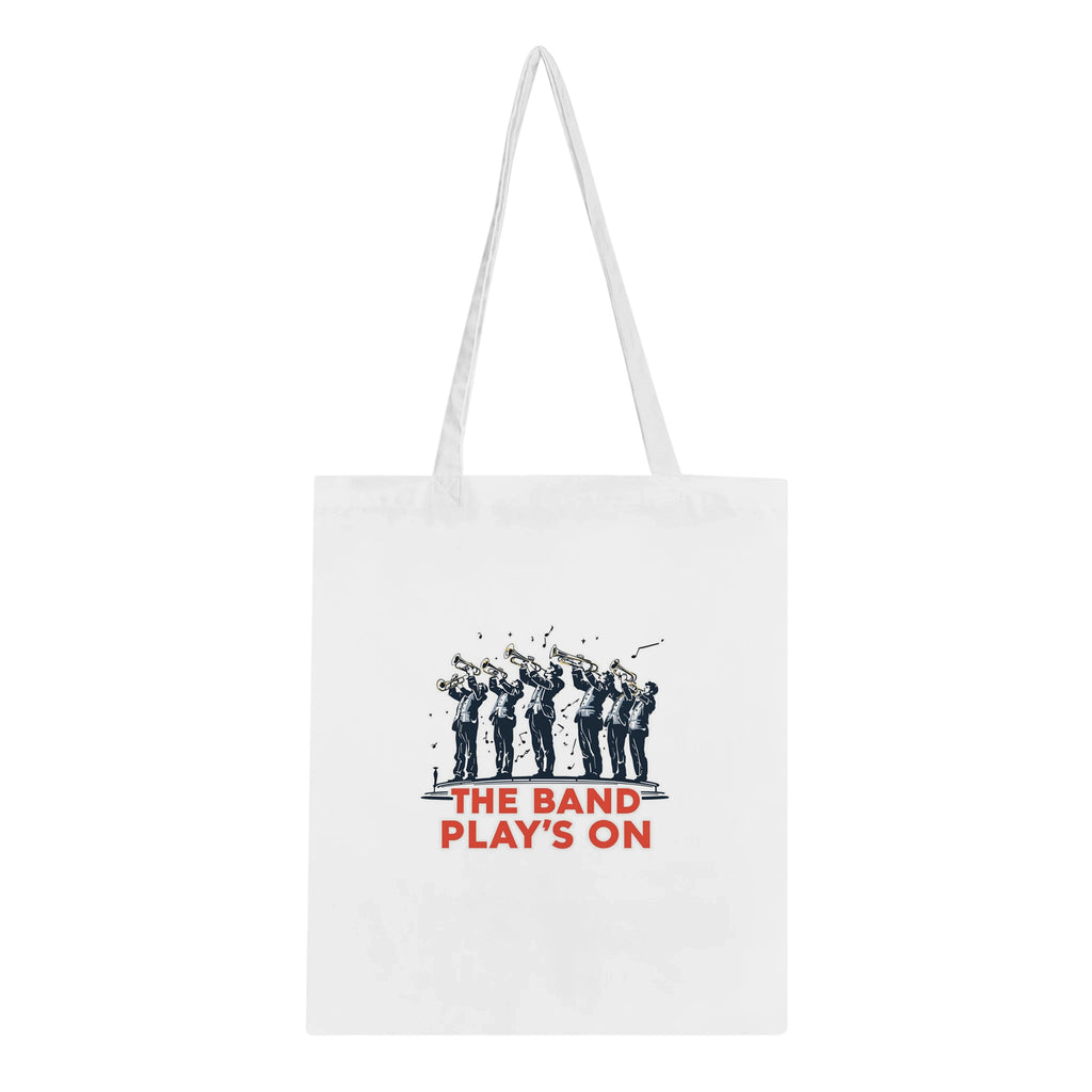 Northern Brass Band Bandstand Tote Bag Cotton Shopper UK Tote Bag — detail view | Wild Thread Co