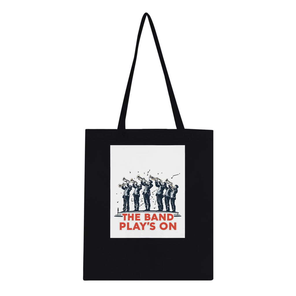 Northern Brass Band Bandstand Tote Bag Cotton Shopper UK Tote Bag — detail view | Wild Thread Co