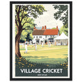 Village Cricket Sunday Green Framed Print Wall Art Ready to Hang UK — Framed Art Print | Wild Thread Co UK