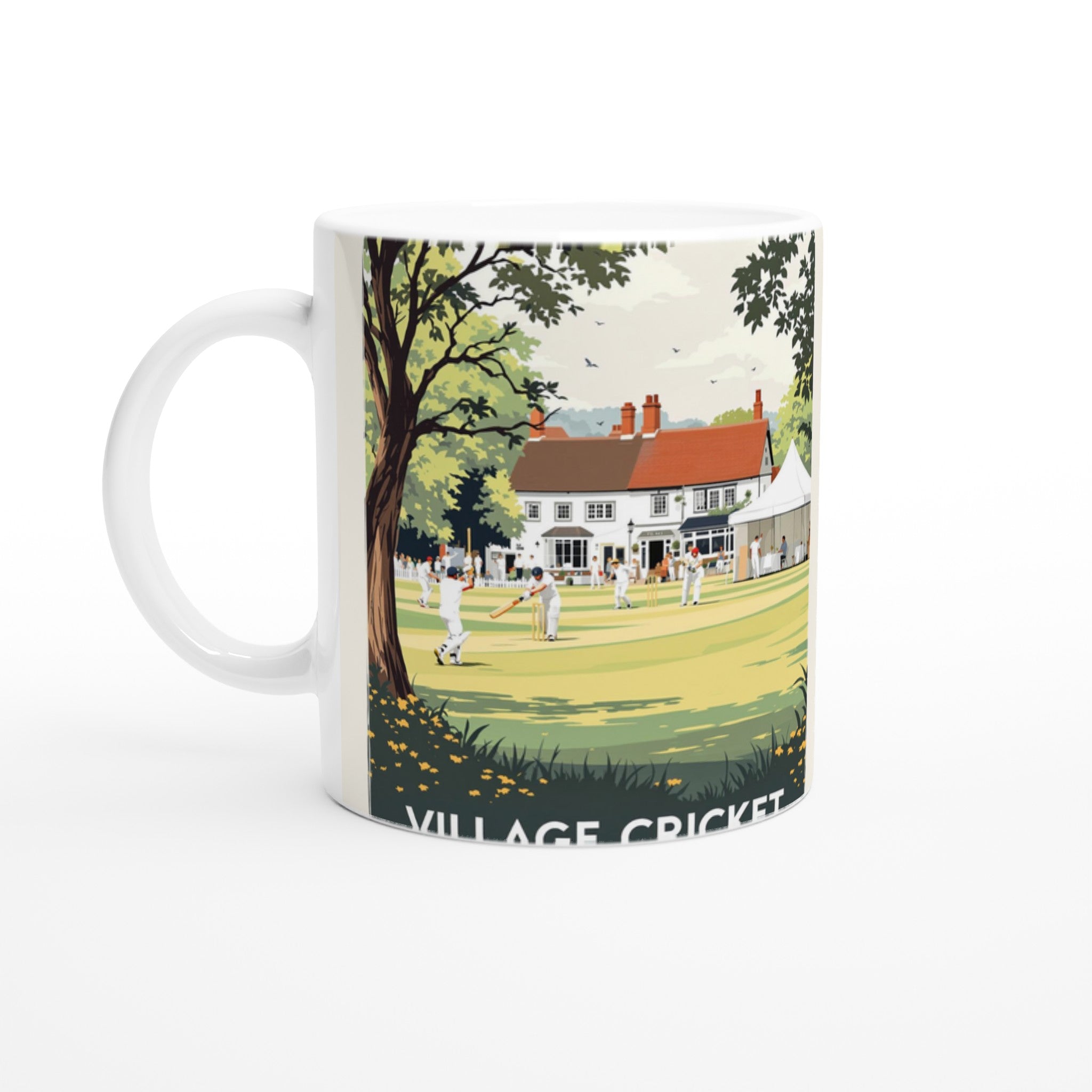 Village Cricket Sunday Green Coffee Tea Ceramic 11oz — Mug | Wild Thread Co UK
