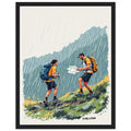 Mountain Marathon Rain Map Check Framed Print Wall Art Ready to Hang — Framed Art Print | Wild Thread Co UK