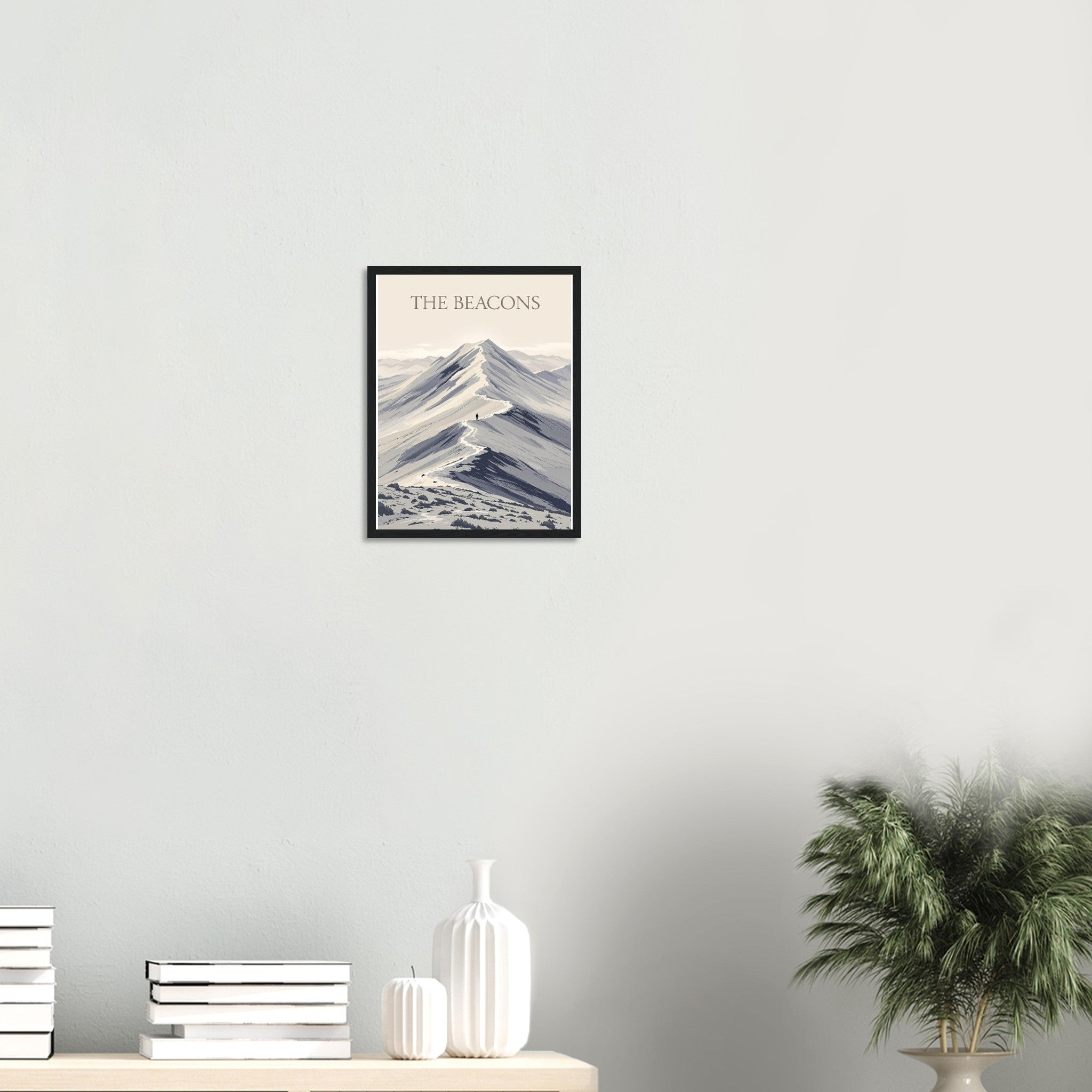 Brecon Beacons Pen Y Fan Ridgeline Framed Print Wall Art Ready to Framed Art Print — detail view | Wild Thread Co