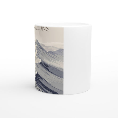 Brecon Beacons Pen Y Fan Ridgeline Coffee Tea Ceramic 11oz Mug Cerami Mug — detail view | Wild Thread Co