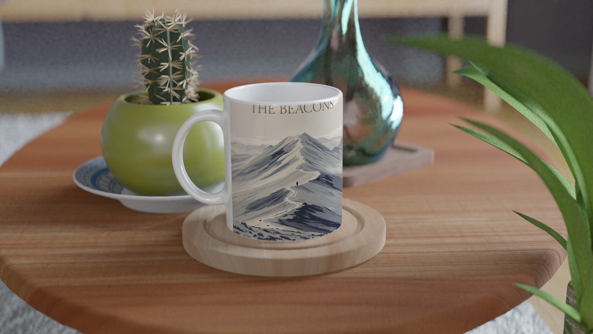 Brecon Beacons Pen Y Fan Ridgeline Coffee Tea Ceramic 11oz Mug Cerami Mug — detail view | Wild Thread Co