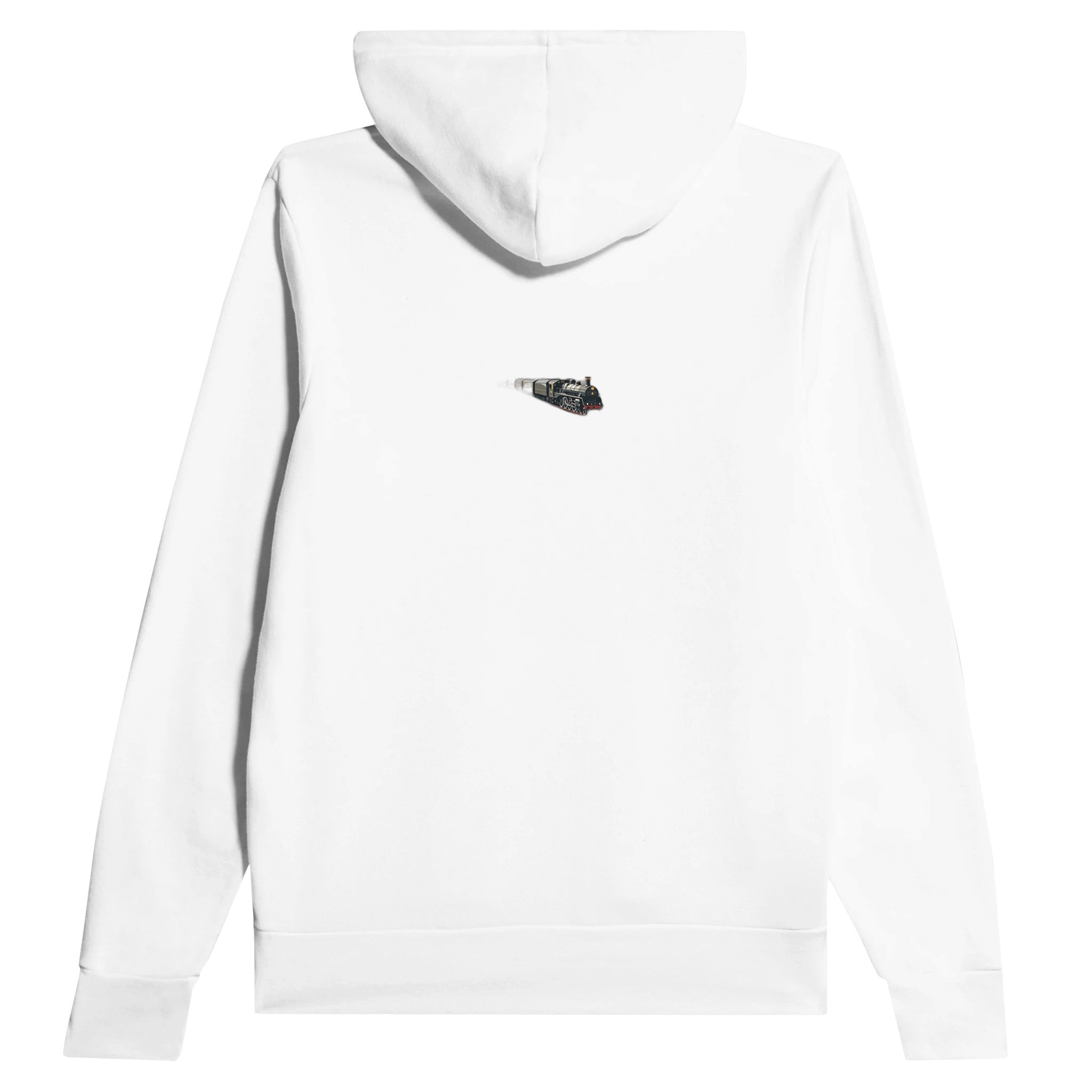 North Yorkshire Moors Steam Railway Hoodie Pullover Unisex Cotton UK Hoodie — detail view | Wild Thread Co