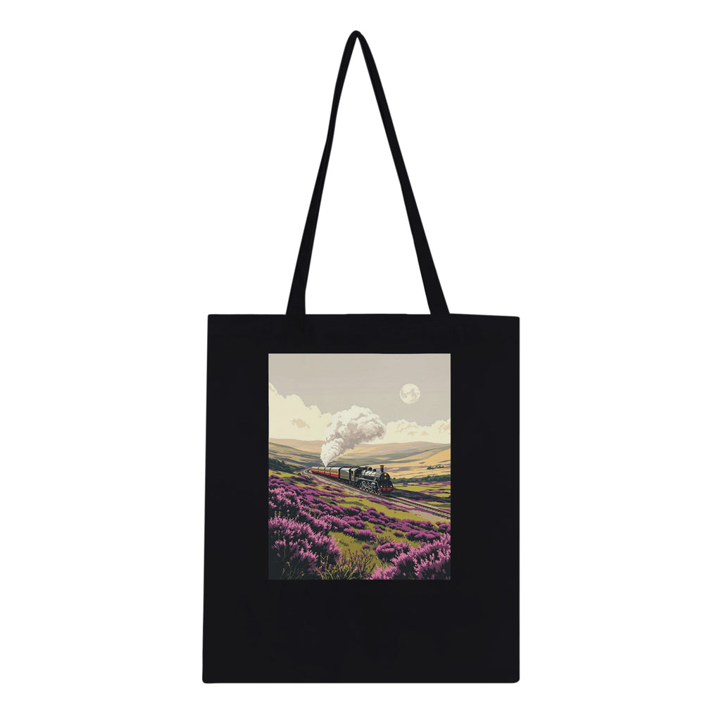 North Yorkshire Moors Steam Railway Tote Bag Cotton Shopper UK Tote Bag — detail view | Wild Thread Co