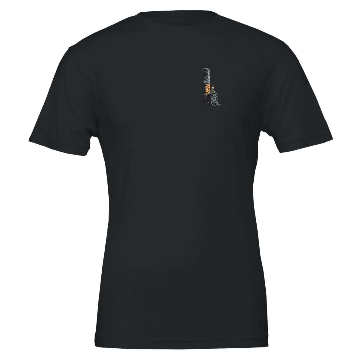 Coalfield Mining Heritage Lamp Helmet T-Shirt Unisex Cotton Tee UK T-Shirt — detail view | Wild Thread Co
