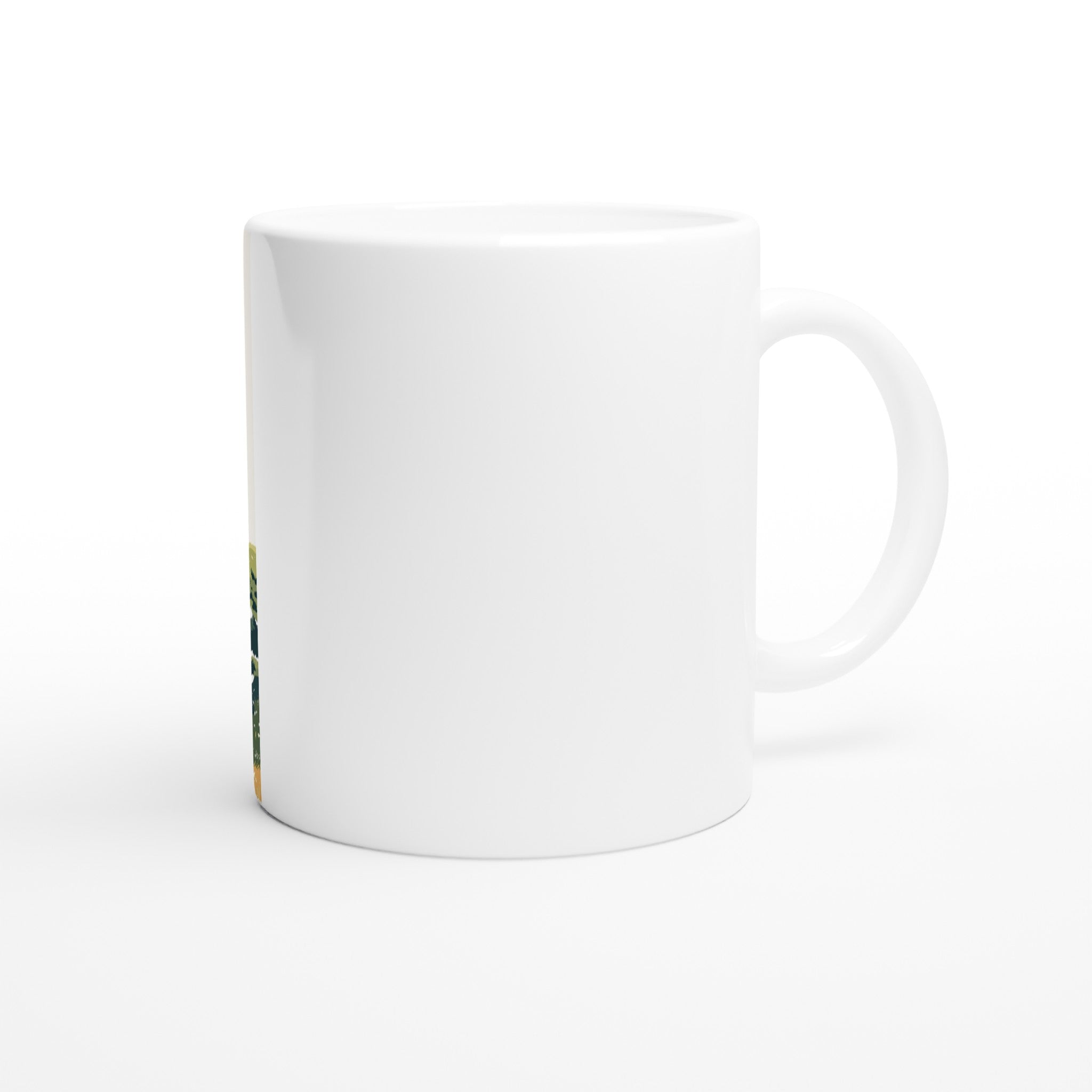 Chalk White Horse Hill Prehistoric Coffee Tea Ceramic 11oz Mug Cerami Mug — detail view | Wild Thread Co