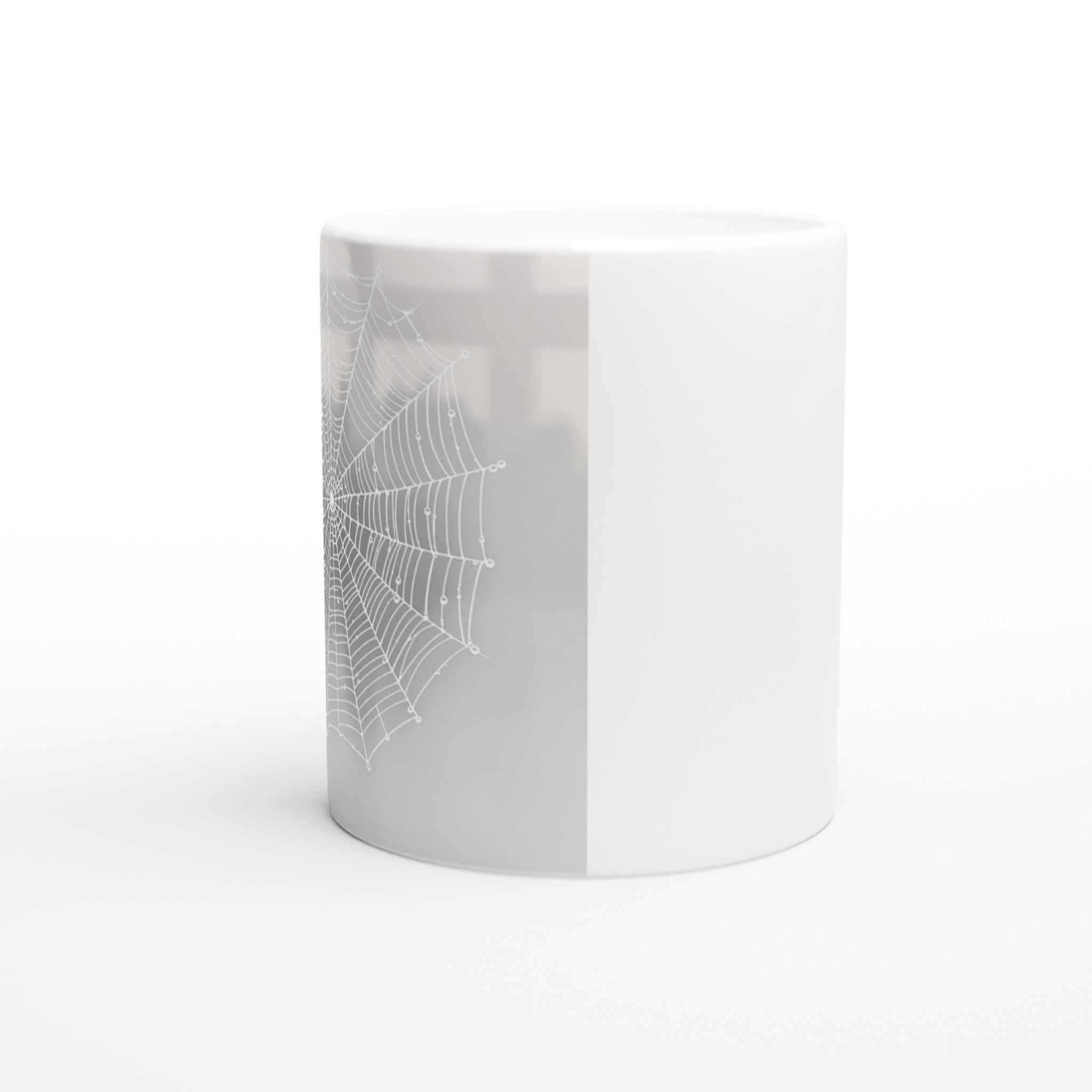 Spider Web Morning Dew Architecture Coffee Tea Ceramic 11oz Mug Ceram Mug — detail view | Wild Thread Co