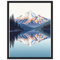 Lake Reflection Still Morning Canoe Framed Print Wall Art Ready to — Framed Art Print | Wild Thread Co UK
