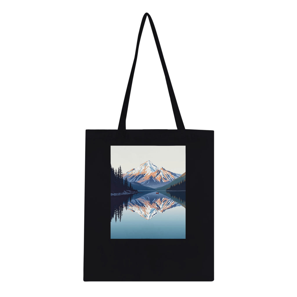 Lake Reflection Still Morning Canoe Cotton Shopper UK Tote Bag — detail view | Wild Thread Co