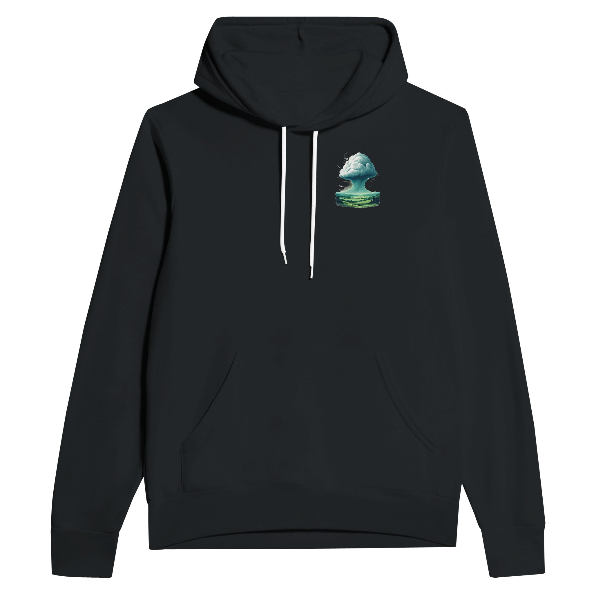Summer Thunderstorm Valley Anvil Cloud Hoodie — detail view | Wild Thread Co