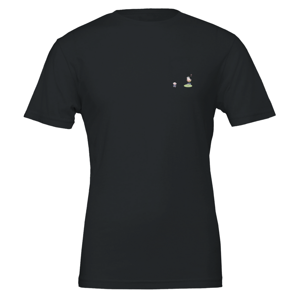 Water Lily Dragonfly Village Pond T-Shirt Unisex Cotton Tee UK T-Shirt — detail view | Wild Thread Co