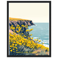 Gorse Coastal Moor Yellow Framed Print Wall Art Ready to Hang UK — Framed Art Print | Wild Thread Co UK