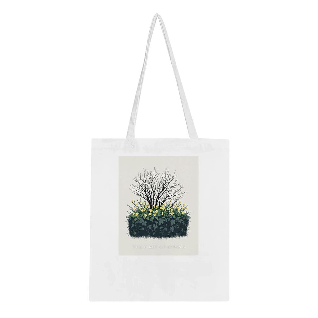 Primrose Spring First Hedge Bank Cotton Shopper UK Tote Bag — detail view | Wild Thread Co