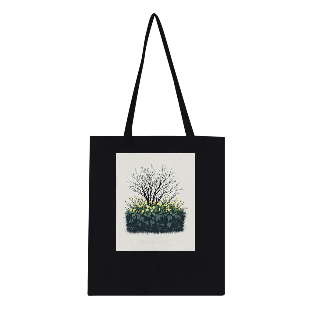 Primrose Spring First Hedge Bank Cotton Shopper UK Tote Bag — detail view | Wild Thread Co