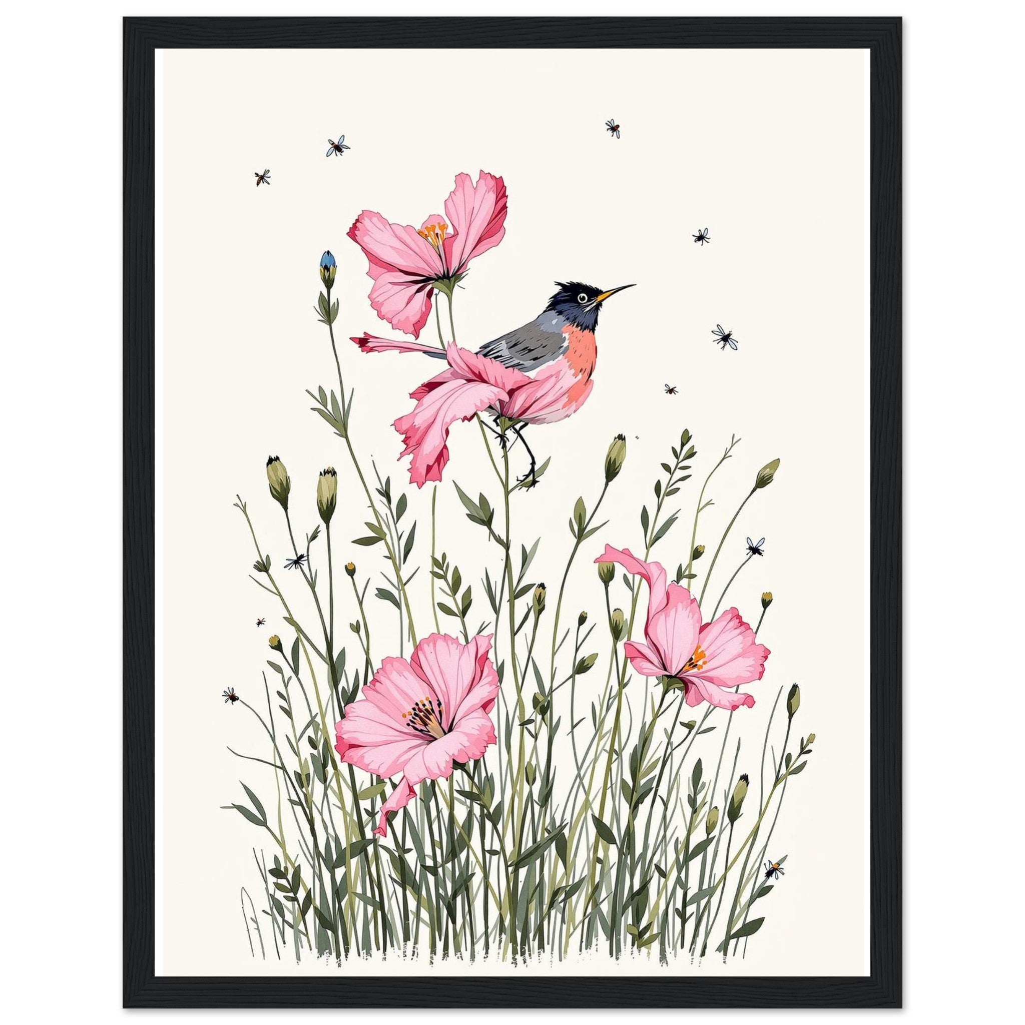 Ragged Robin Wet Meadow Damselflies Framed Print Wall Art Ready to — Framed Art Print | Wild Thread Co UK