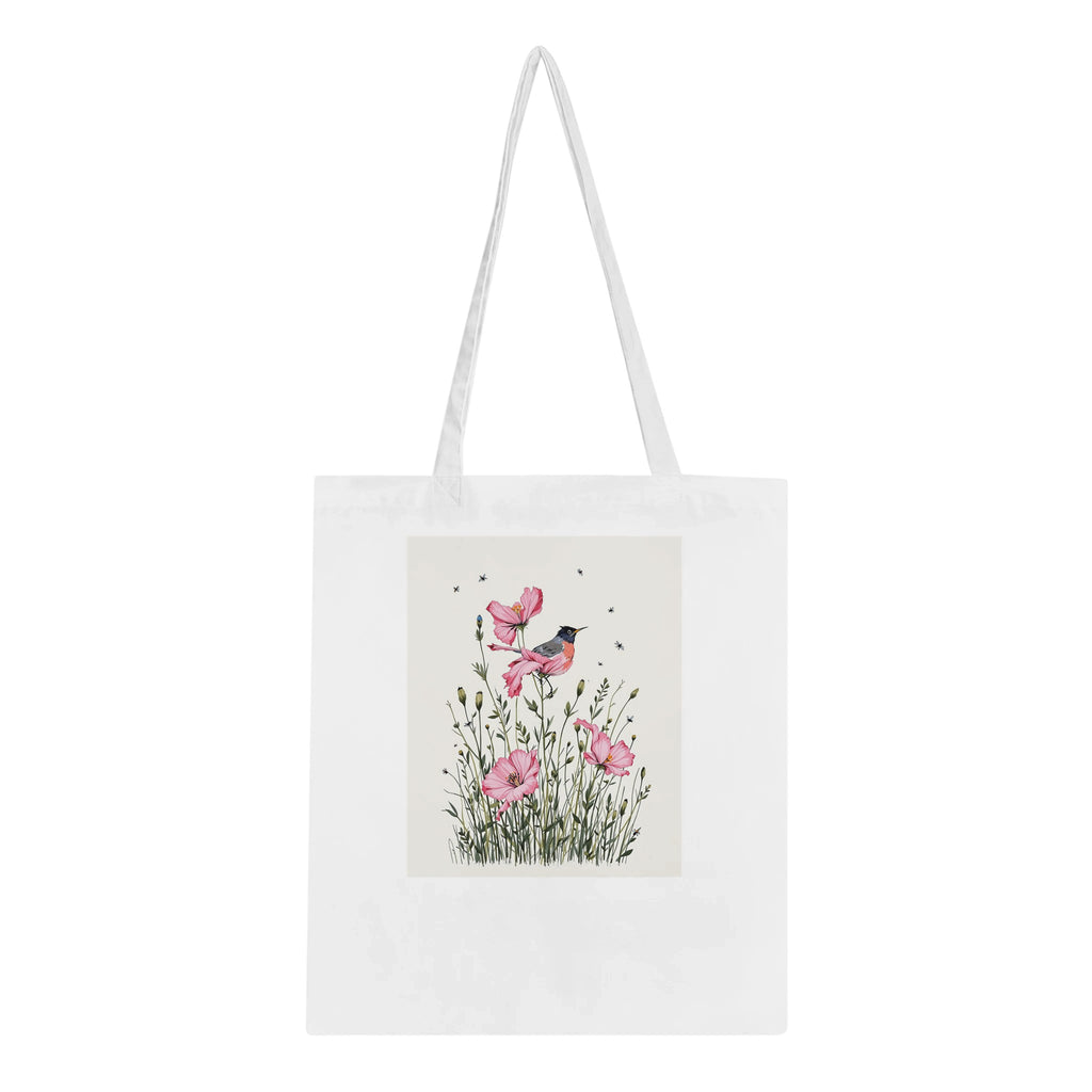 Ragged Robin Wet Meadow Damselflies Tote Bag Cotton Shopper UK Tote Bag — detail view | Wild Thread Co