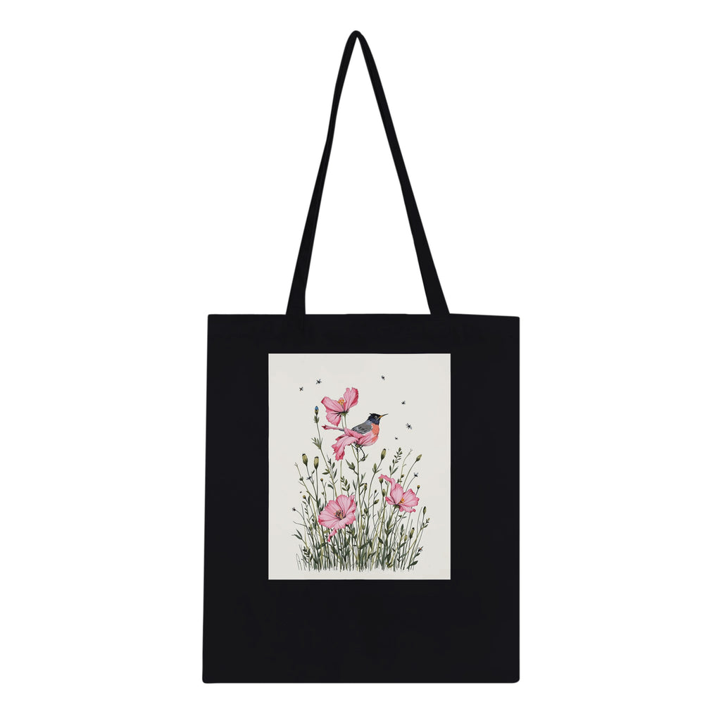 Ragged Robin Wet Meadow Damselflies Tote Bag Cotton Shopper UK Tote Bag — detail view | Wild Thread Co