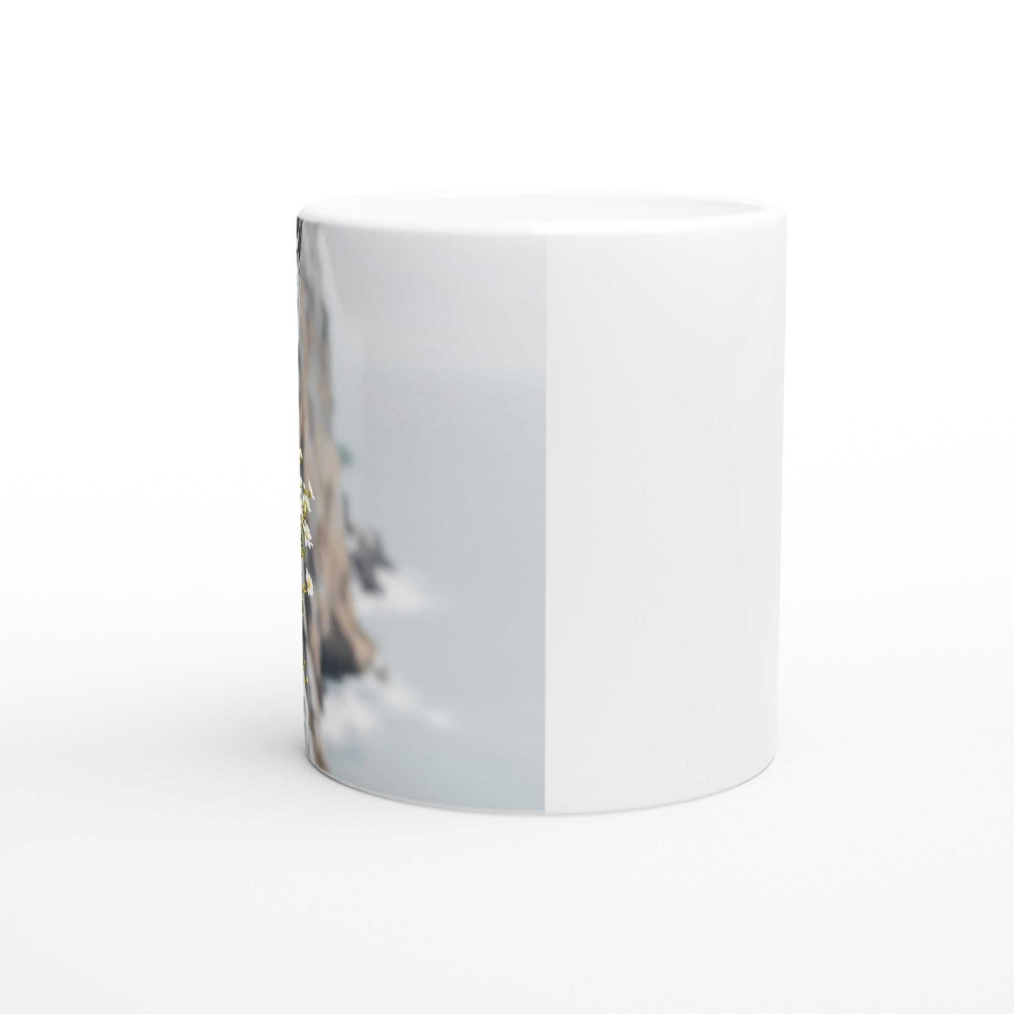 Sea Campion Cliff Crack Granite Coffee Tea Ceramic 11oz Mug 1 Mug — detail view | Wild Thread Co