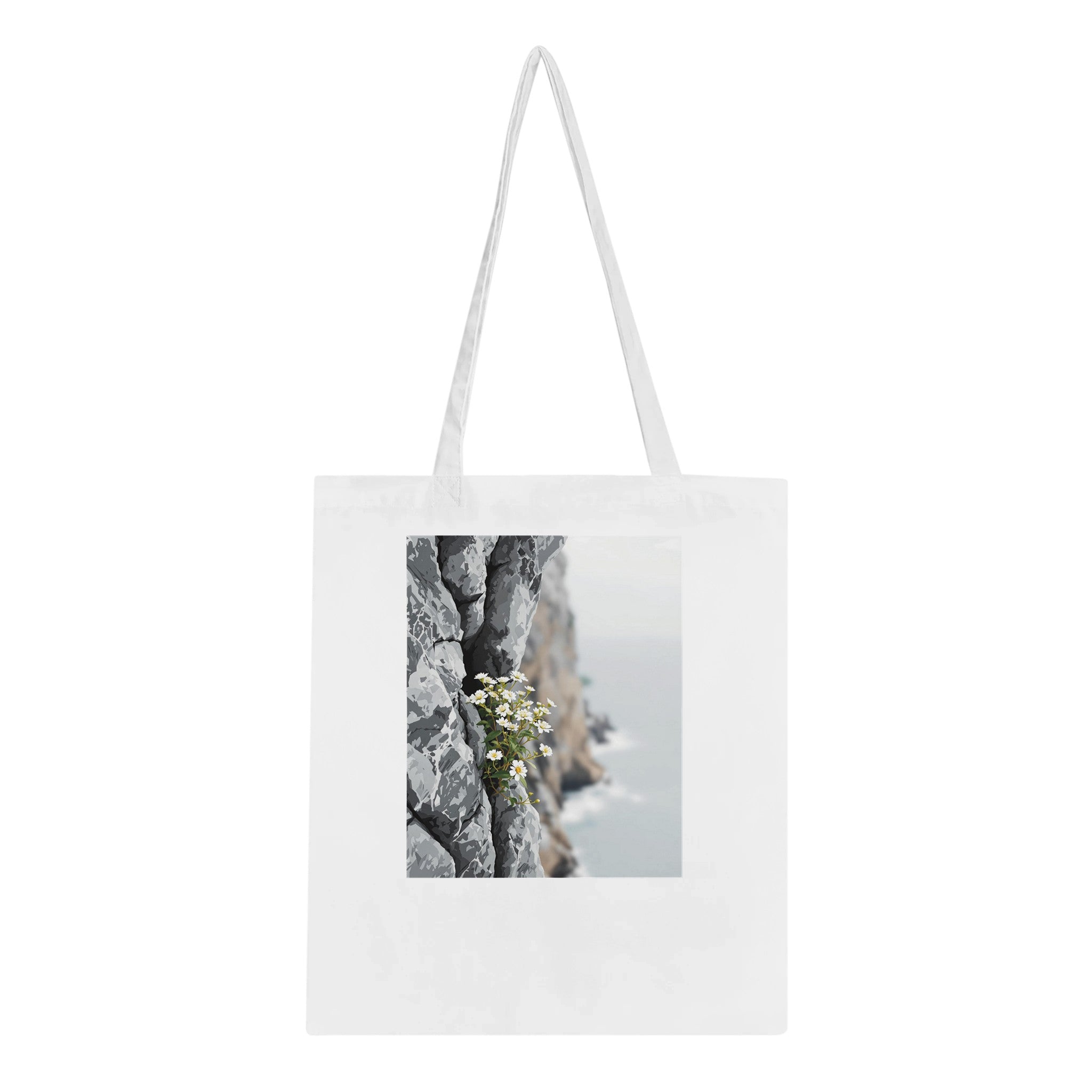 Sea Campion Cliff Crack Granite Cotton Shopper UK — Tote Bag | Wild Thread Co UK