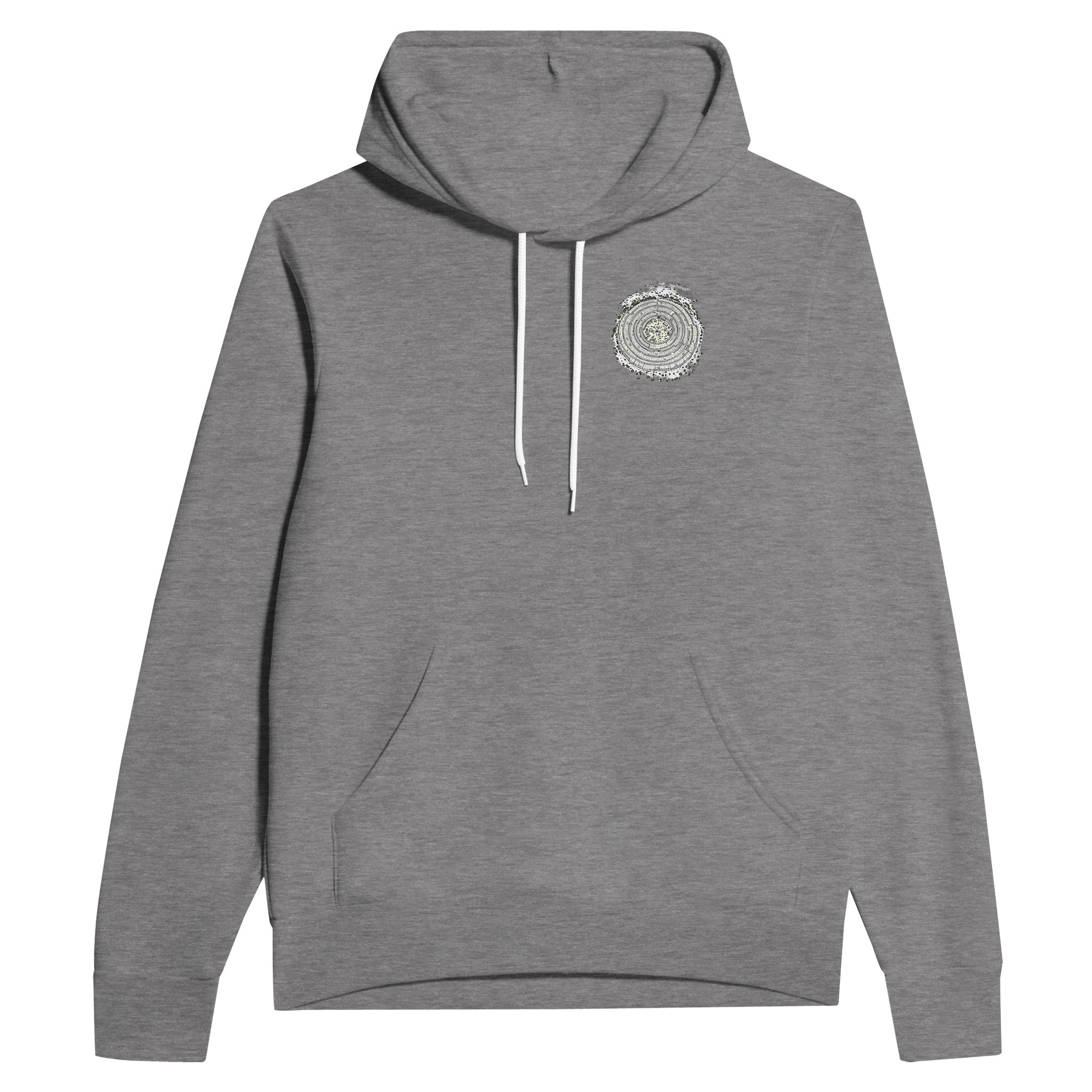 Iron Age Hill Fort Aerial Hoodie Pullover Unisex Cotton UK Hoodie — detail view | Wild Thread Co