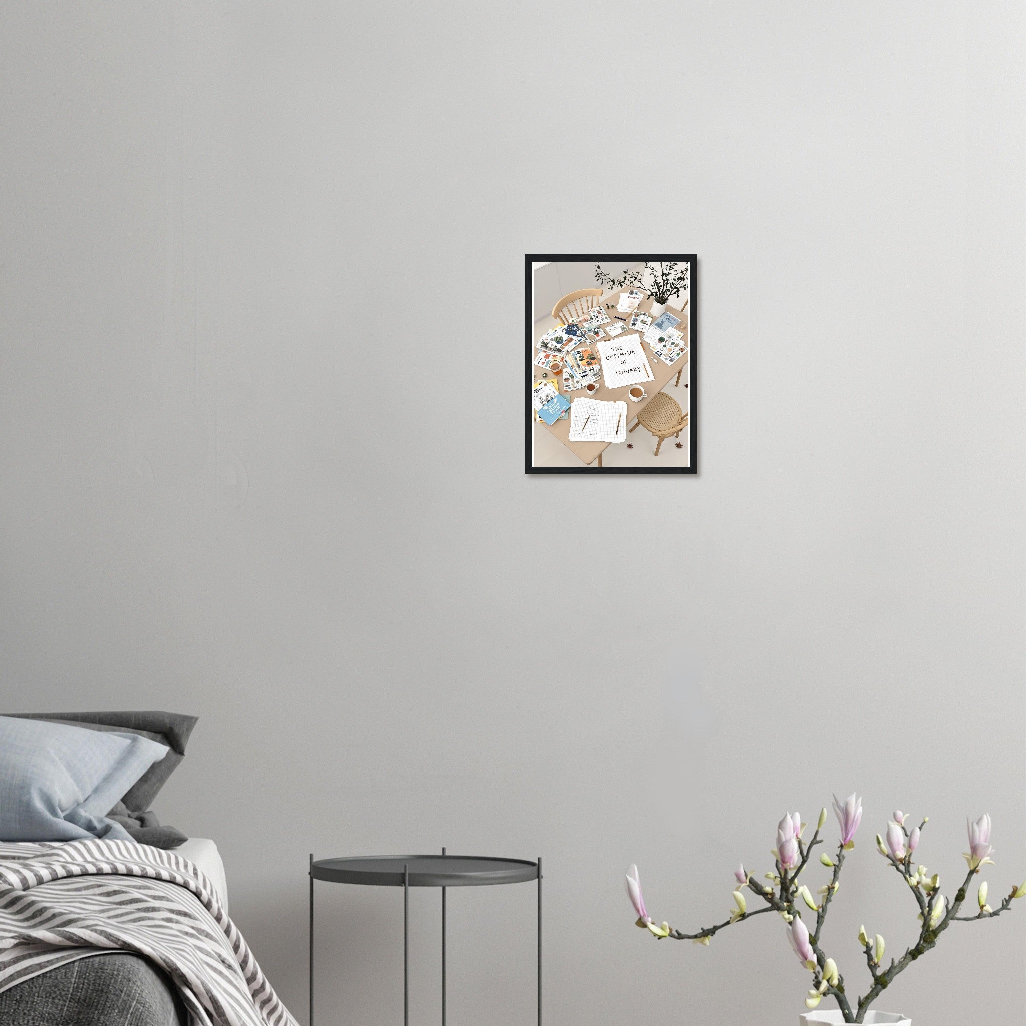 Allotment Winter Seed Catalogue Planning Framed Print Wall Art Ready Framed Art Print — detail view | Wild Thread Co