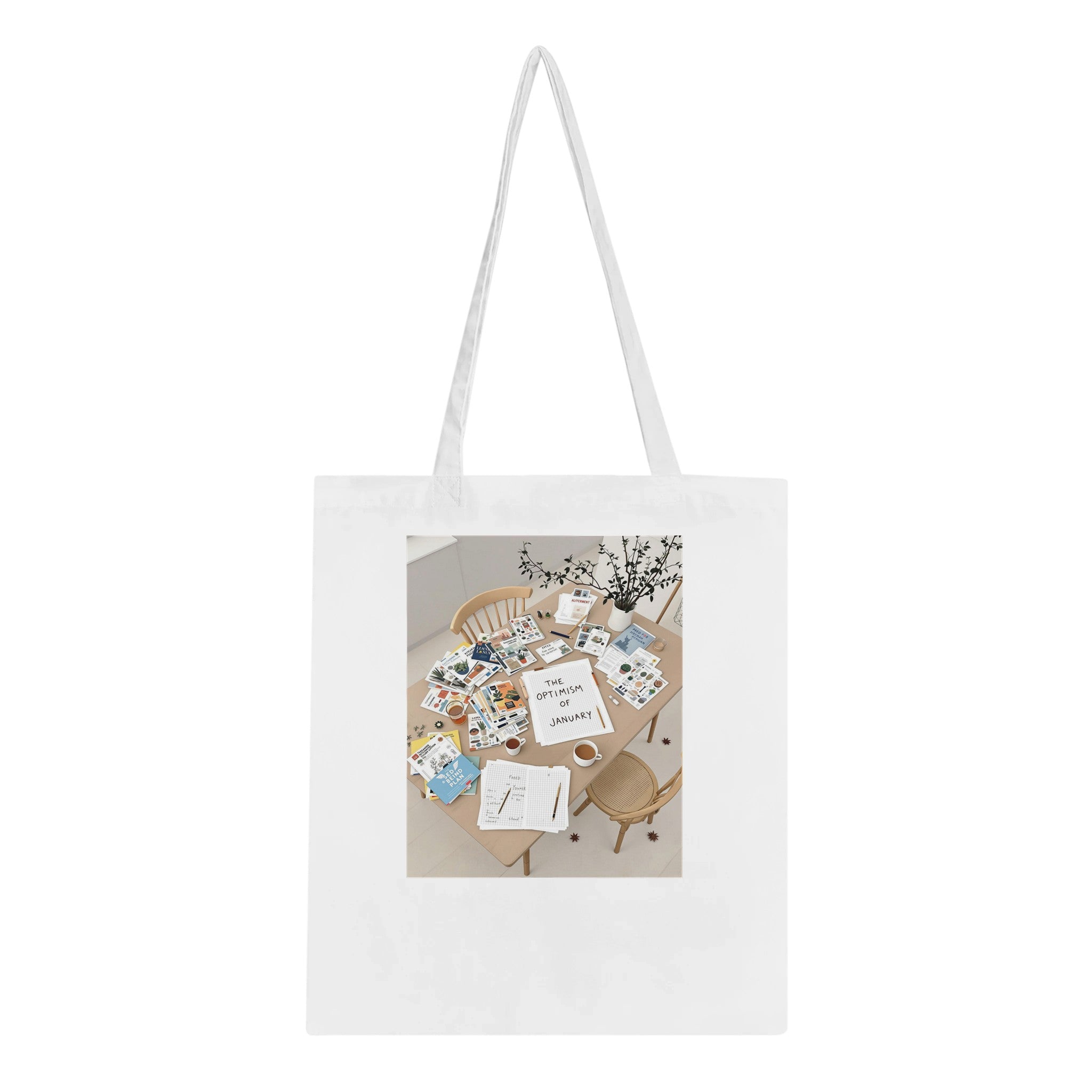 Allotment Winter Seed Catalogue Planning Cotton Shopper UK Gift Tote — Tote Bag | Wild Thread Co UK