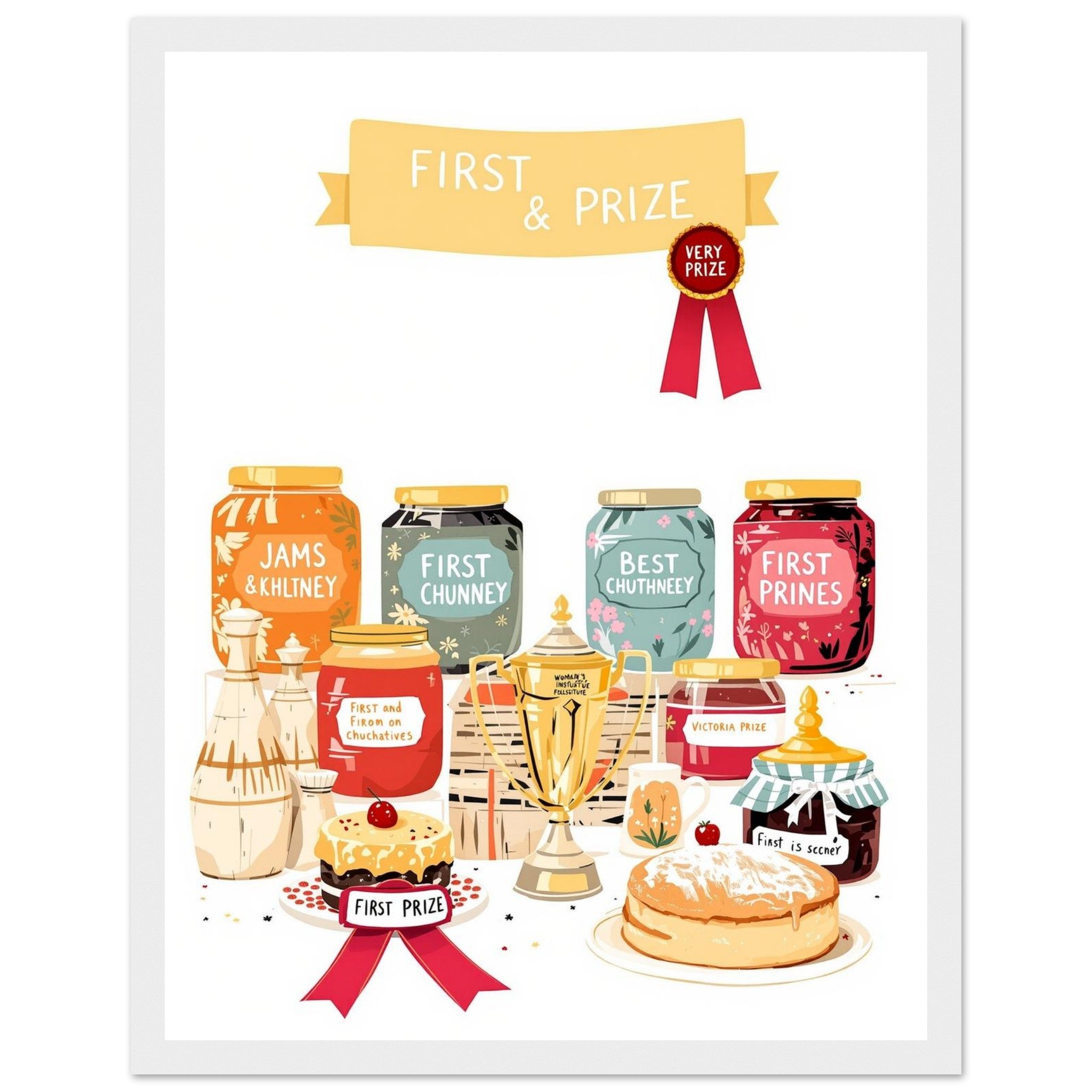 Wi Village Show Jam Prize Framed Print Wall Art Ready to Hang UK Framed Art Print — detail view | Wild Thread Co
