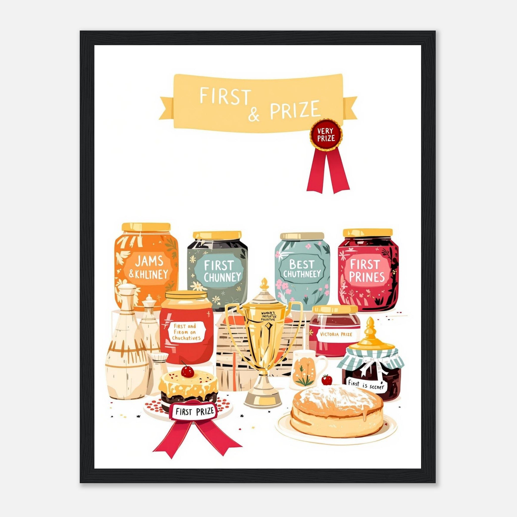 Wi Village Show Jam Prize Framed Print Wall Art Ready to Hang UK Framed Art Print — detail view | Wild Thread Co