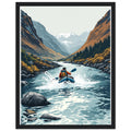 Packraft Scottish Wild River Remote Framed Print Wall Art Ready to — Framed Art Print | Wild Thread Co UK