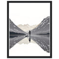 Canal Paddleboard Loch Reflection Dawn Framed Print Wall Art Ready to — Framed Art Print | Wild Thread Co UK