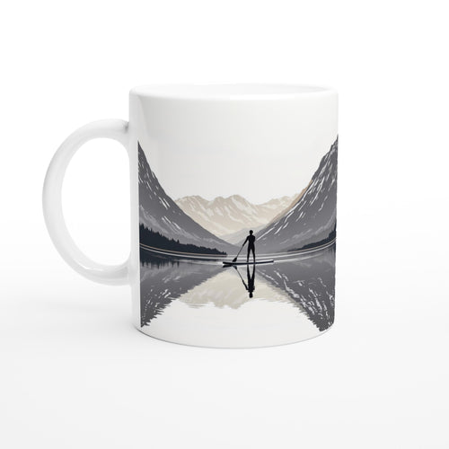 Canal Paddleboard Loch Reflection Dawn Coffee Tea Ceramic 11oz Mug Ce — Mug | Wild Thread Co UK