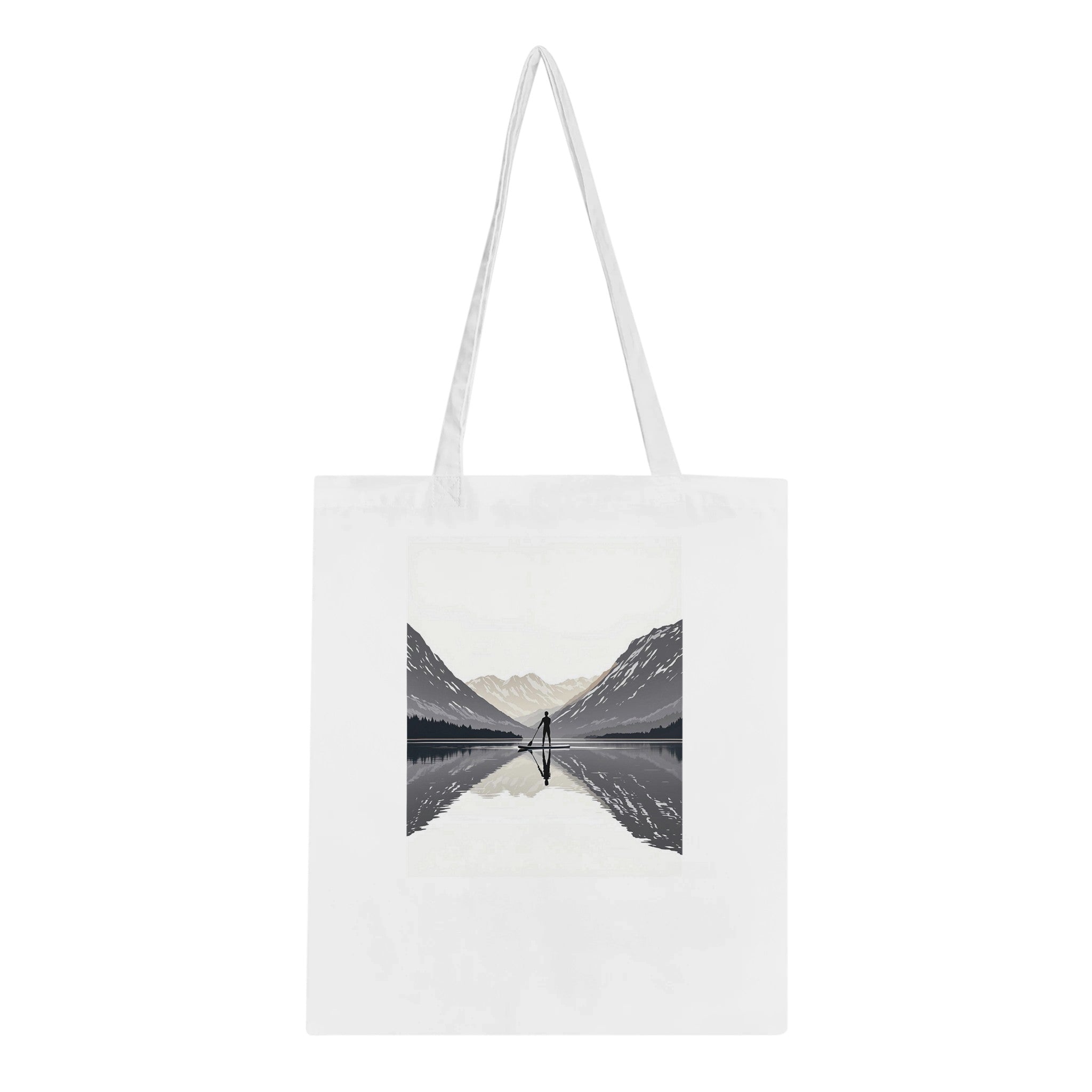 Canal Paddleboard Loch Reflection Dawn Tote Bag Cotton Shopper UK — Tote Bag | Wild Thread Co UK