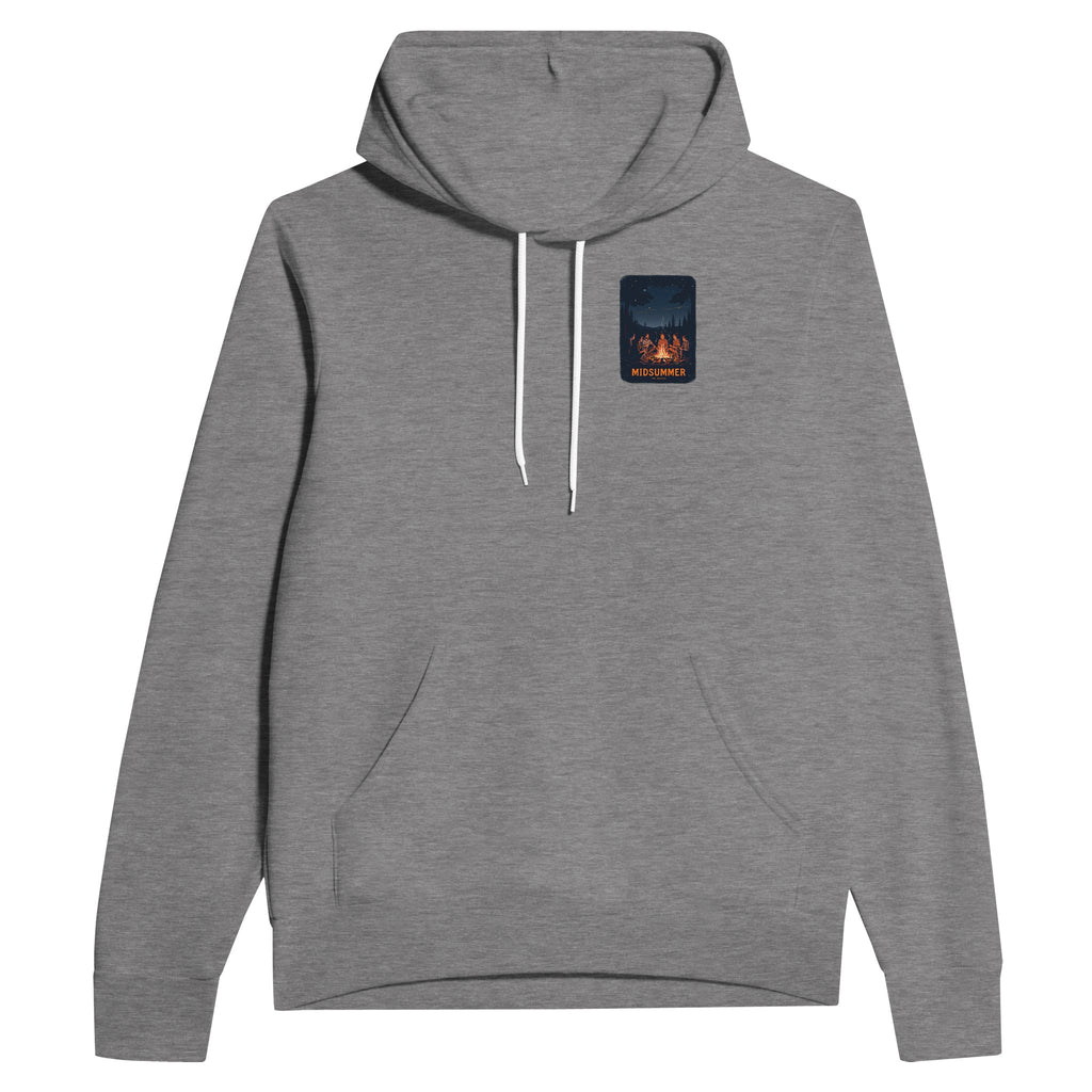 Winter Solstice Campfire Midsummer Hoodie Pullover Unisex Cotton UK Hoodie — detail view | Wild Thread Co