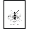 New Year January Cold Sea Framed Print Wall Art Ready to Hang UK — Framed Art Print | Wild Thread Co UK